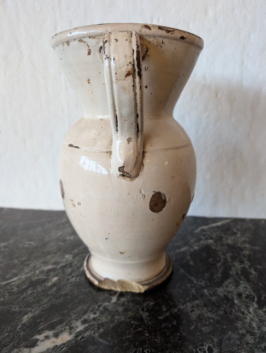 Polychrome Majolica Jug – Central And Southern Italy, 18th Century-photo-4