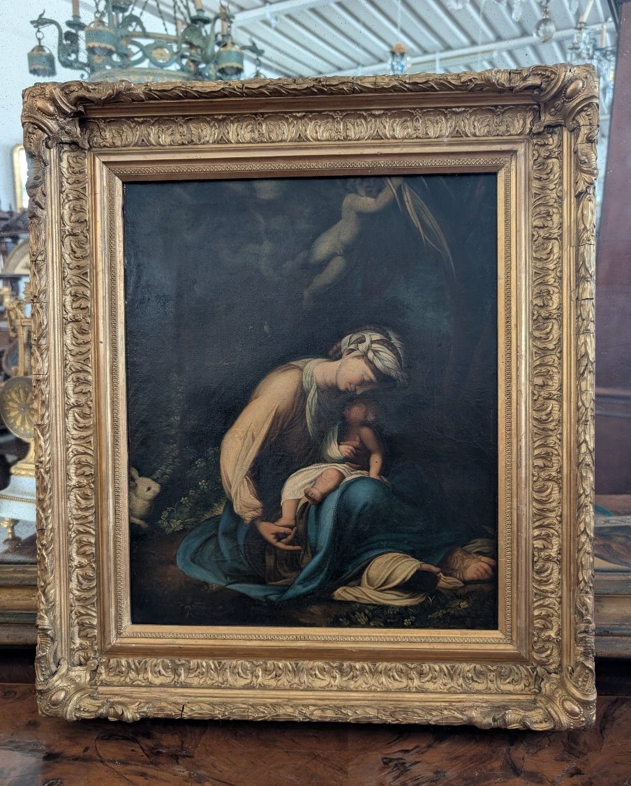 Madonna And Child – Oil On Canvas, Early 19th Century  -photo-3