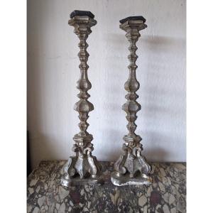 Pair Of Antique Candle Holders