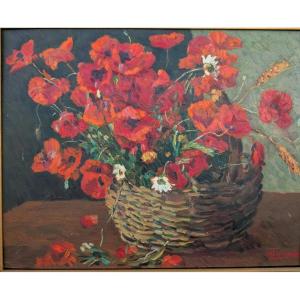 Mario Tamburini (1914-1989) – Nature Morte Aux Coquelicots, 1968