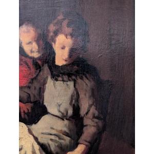 Cafiero Filippelli (1889-1973) – « Cattivi Consigli », Huile sur Panneau, Années 1930
