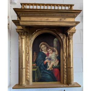 Gilded And Carved Wooden Newsstand, 19th Century