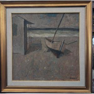 Giuseppe Manfredi (Seravezza, 1934 – Montecatini Terme, 1987) Bateau échoué sur la plage 1971