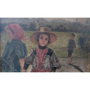 Carla Celesia di Vegliasco (1868–1939) – Personnages dans un paysage