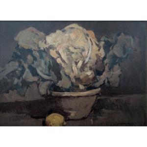 Lodovico Tommasi (livorno, 1866 – Florence, 1941) – Still Life With Cauliflower, 1930