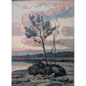 Gino Romiti – Landscape At Sunset