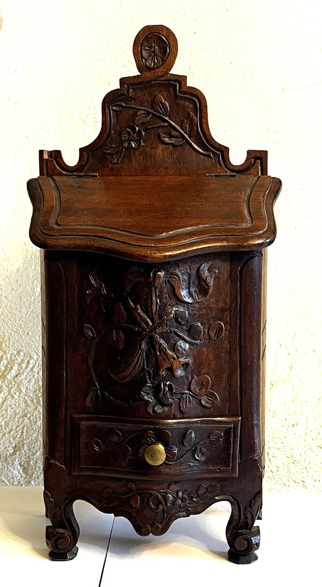 Pair Of Salt And Flour Boxes, Provence, 19th Century-photo-1