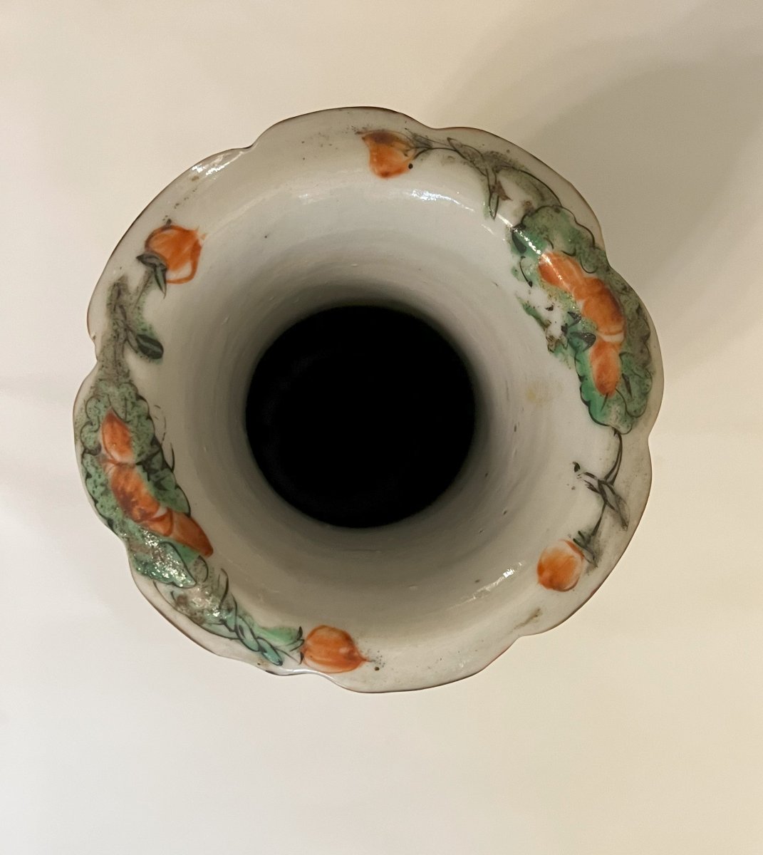 Vase porcelaine de Chine, décor Canton, 19ème siècle-photo-2