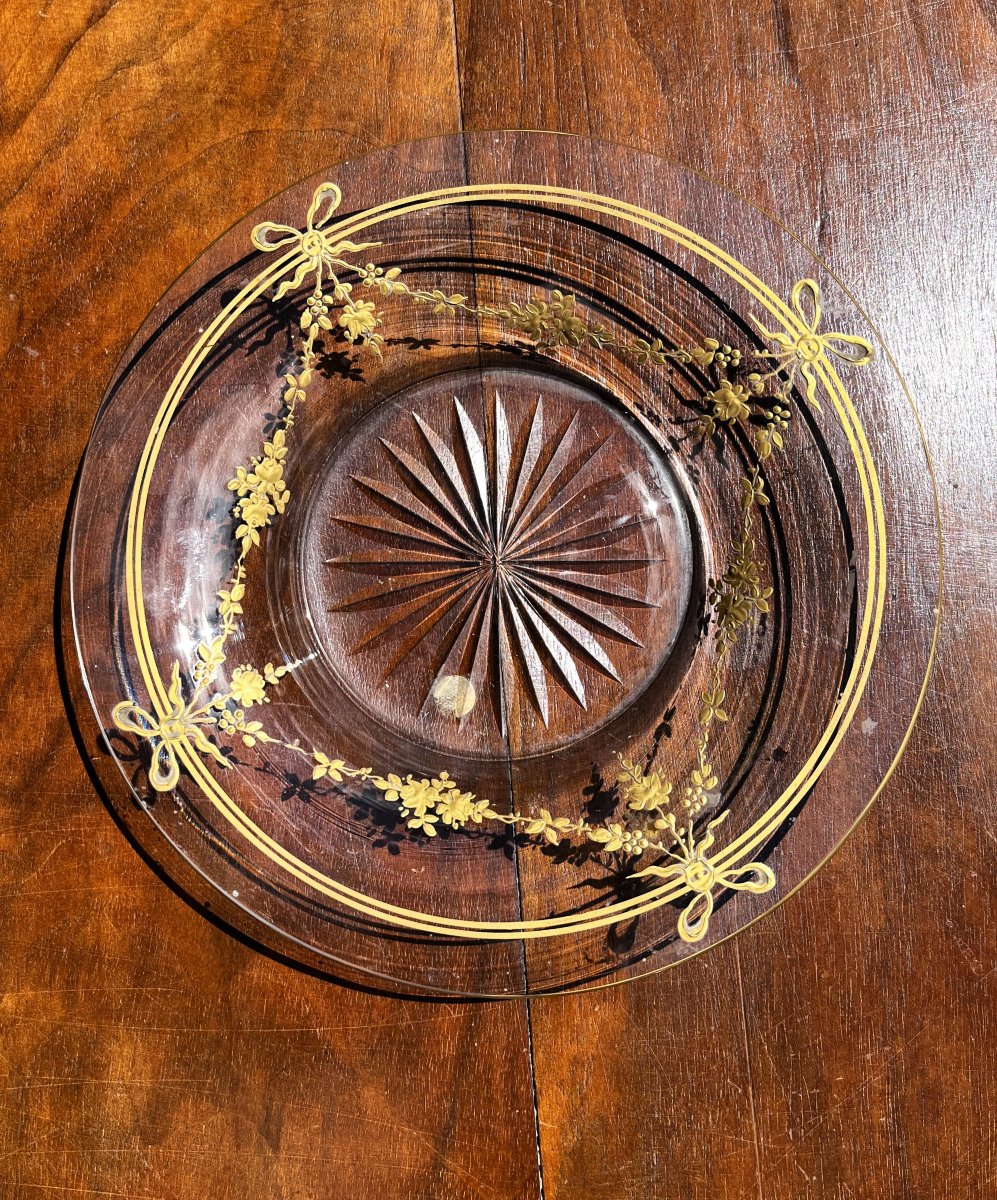 Baccarat Crystal Decanter On A Plate, 19th Century-photo-2