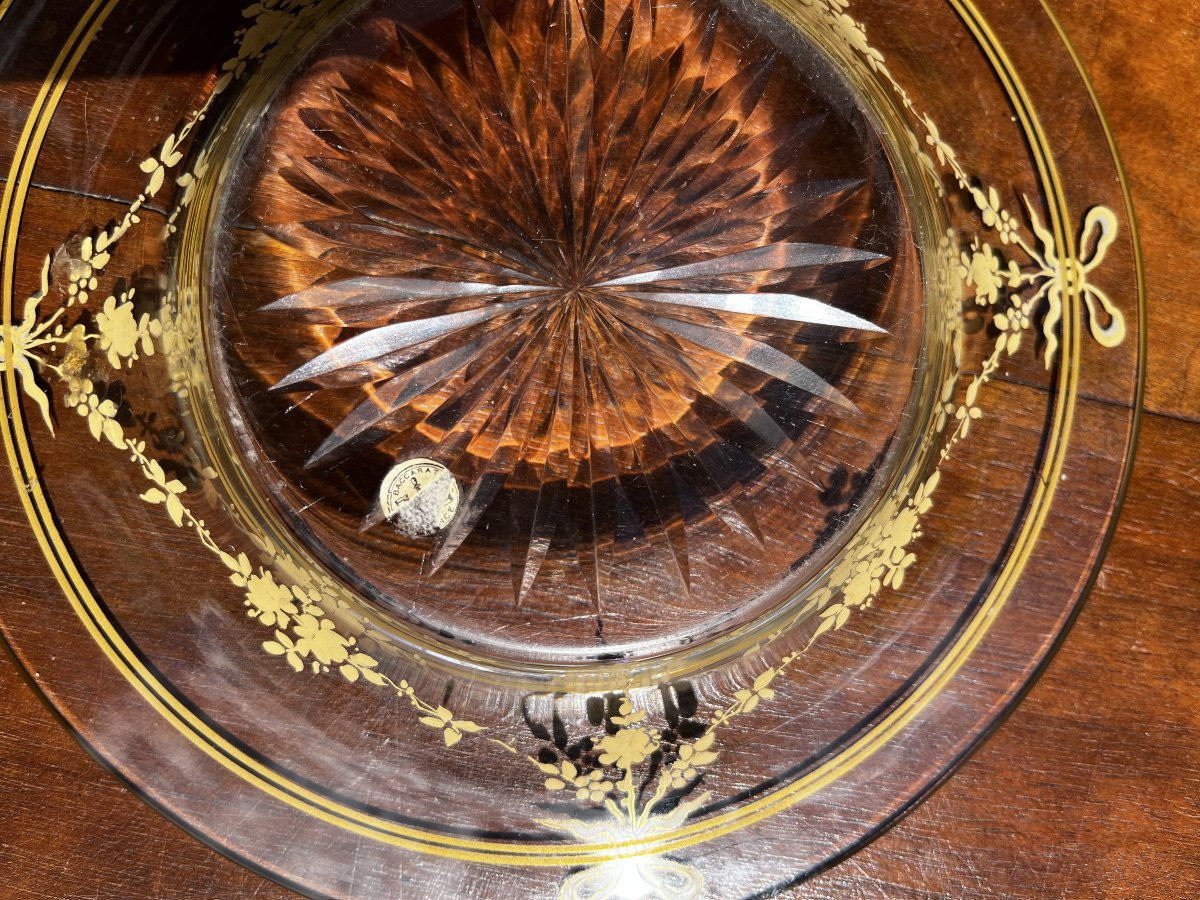 Baccarat Crystal Decanter On A Plate, 19th Century-photo-3