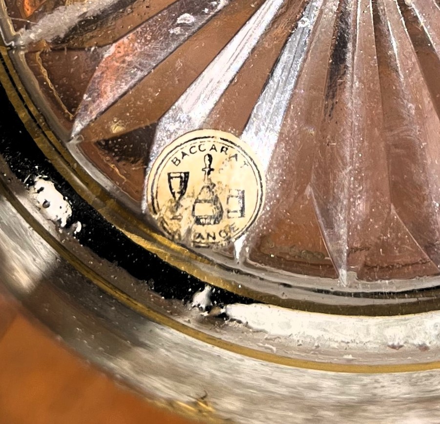 Baccarat Crystal Decanter On A Plate, 19th Century-photo-1