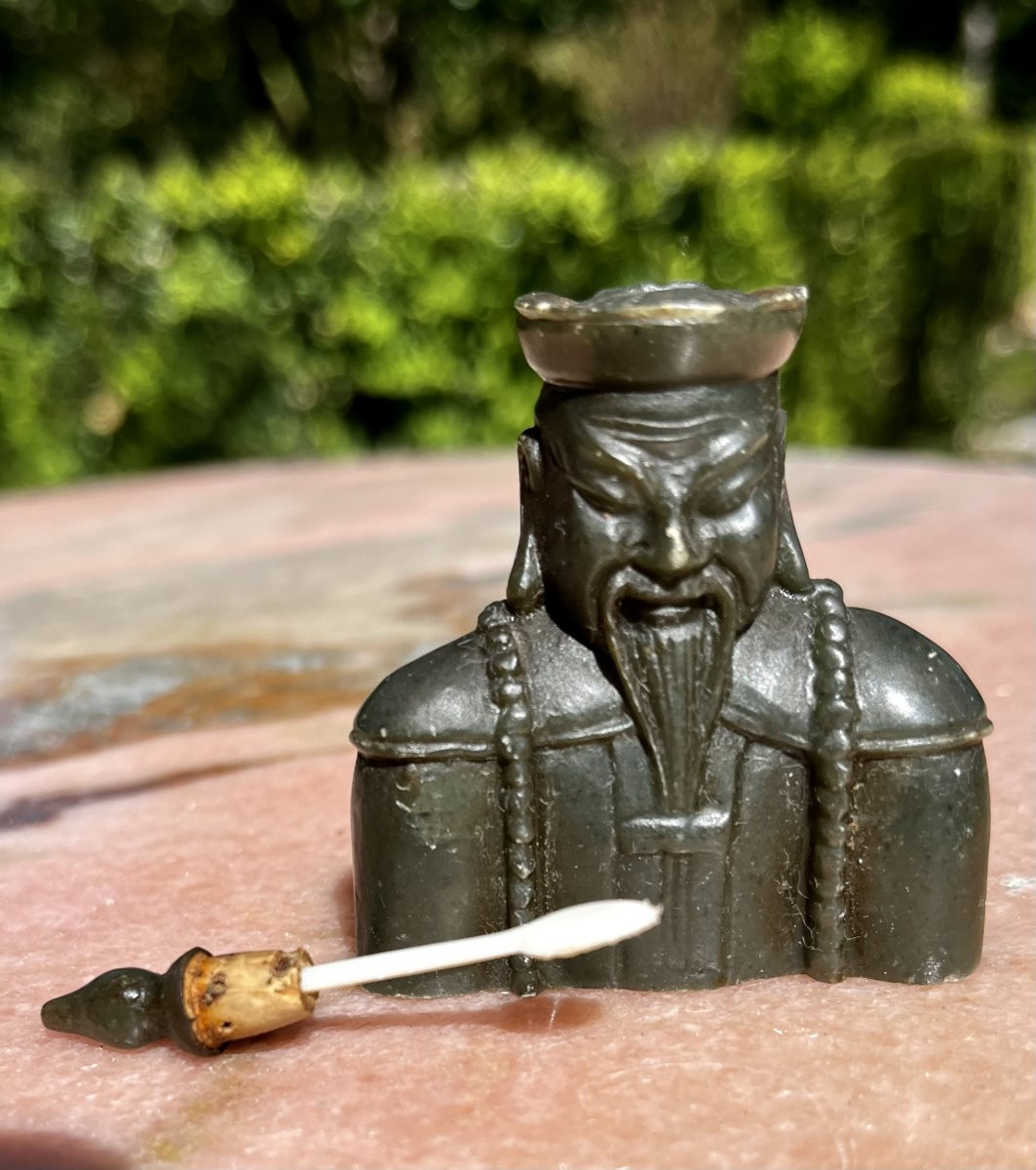 Hard Stone Snuffbox, Or Opium Pot, China, 19th Century.-photo-3