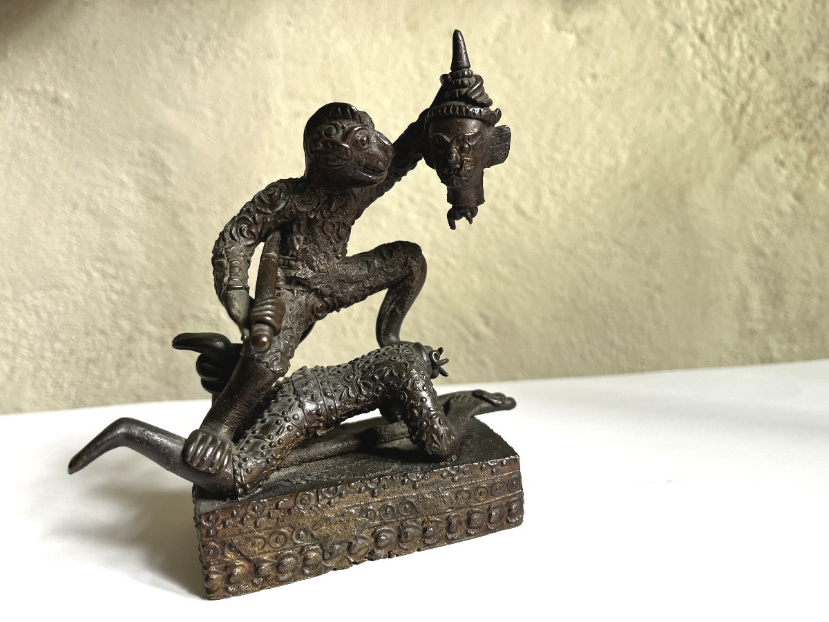 Thai Bronze Statuette, A Rare Representation. 