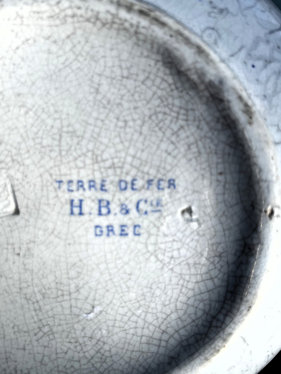 Table de toilette en métal et accessoires, époque 1900-photo-2