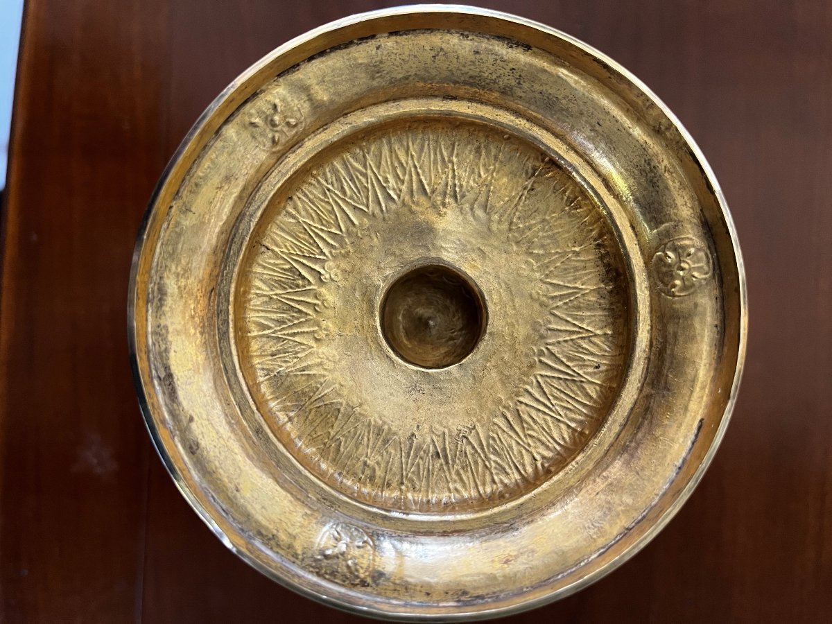 Calice en vermeil (argent massif doré), fin 18ème siècle-photo-3