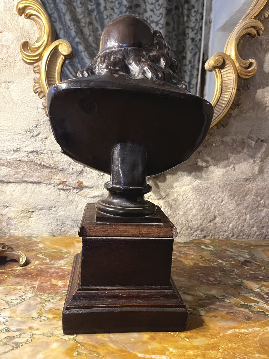 Buste de Molière en bronze, hauteur 39 cm-photo-4