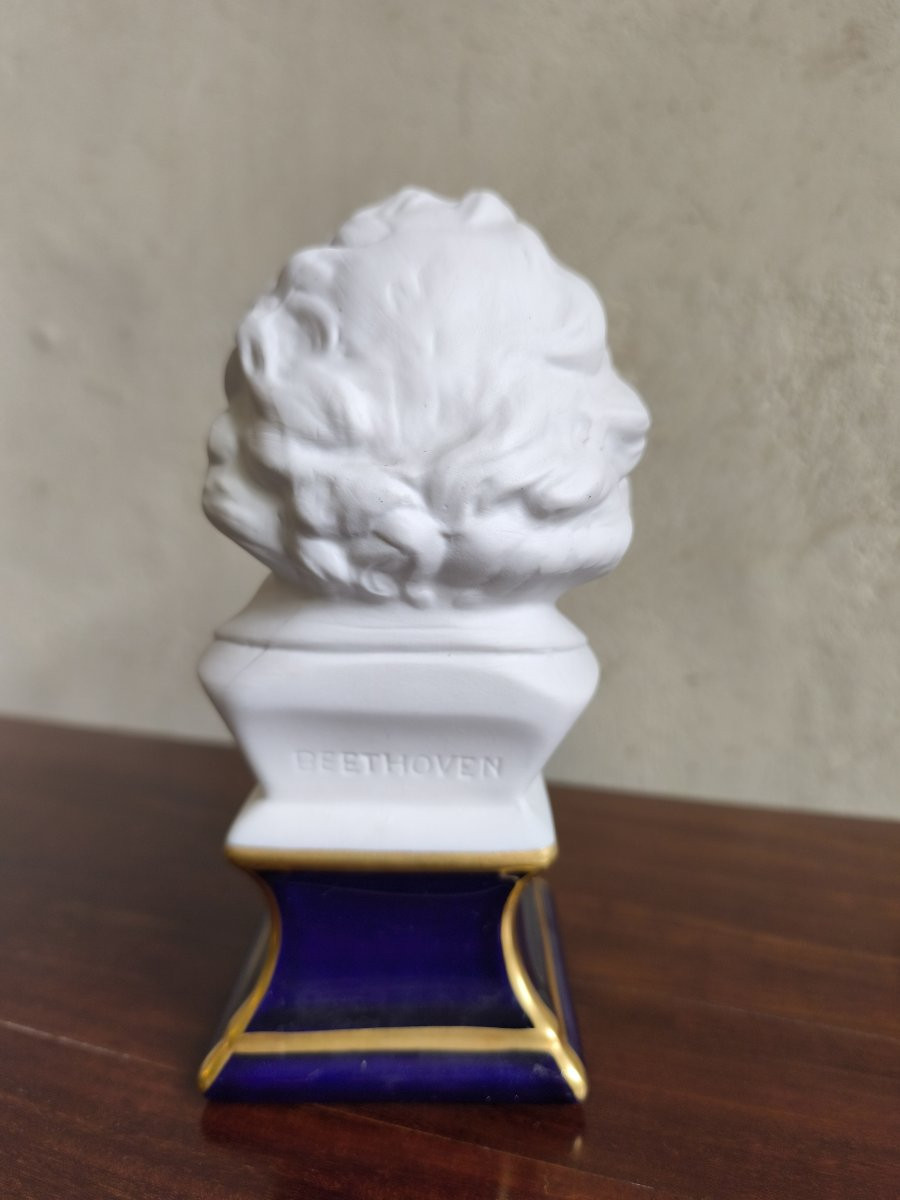 Bustes de Beethoven et de Chopin en biscuit de porcelaine, signés Tharaud-photo-4