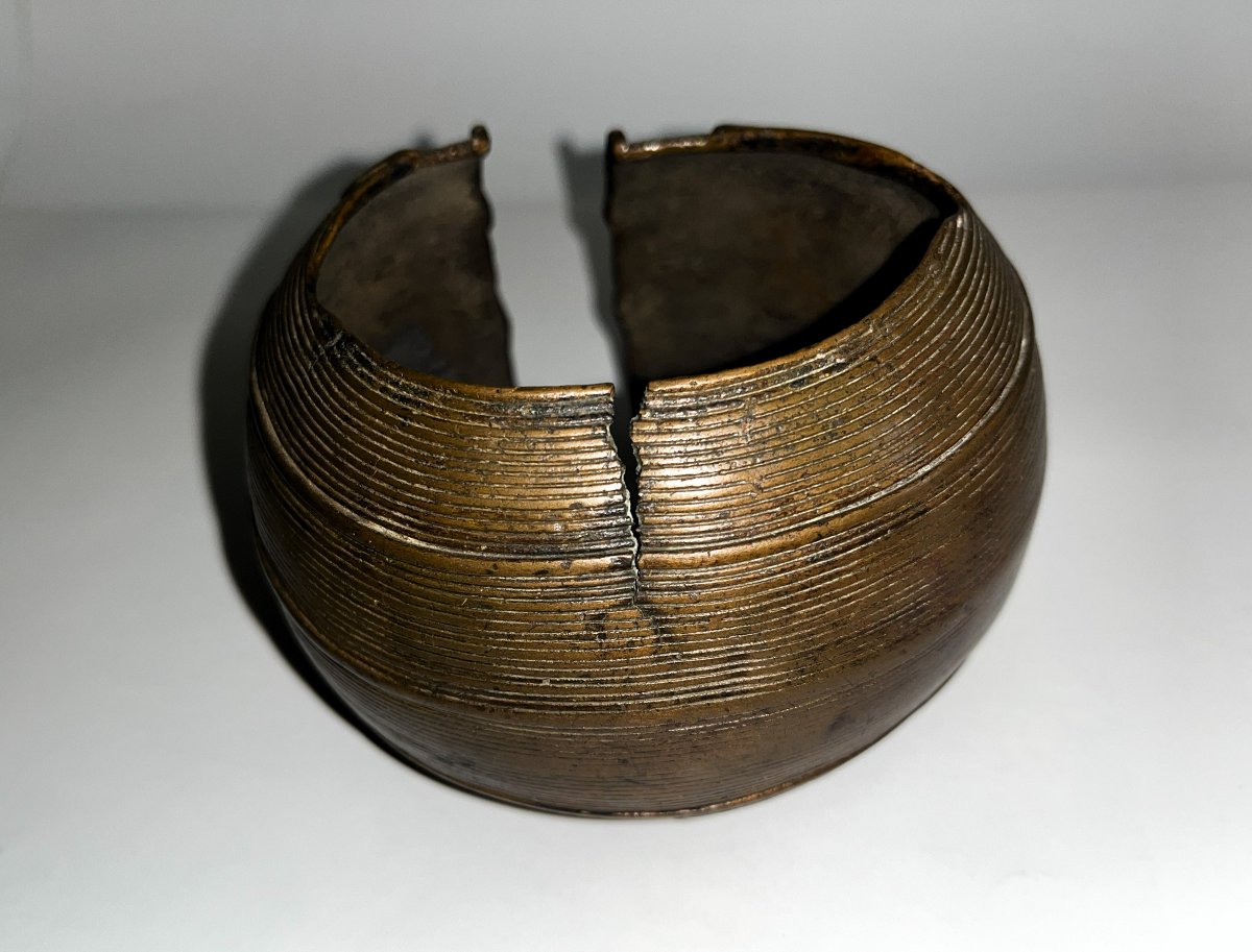 Bracelet d'esclave en bronze, début 20ème siècle-photo-2