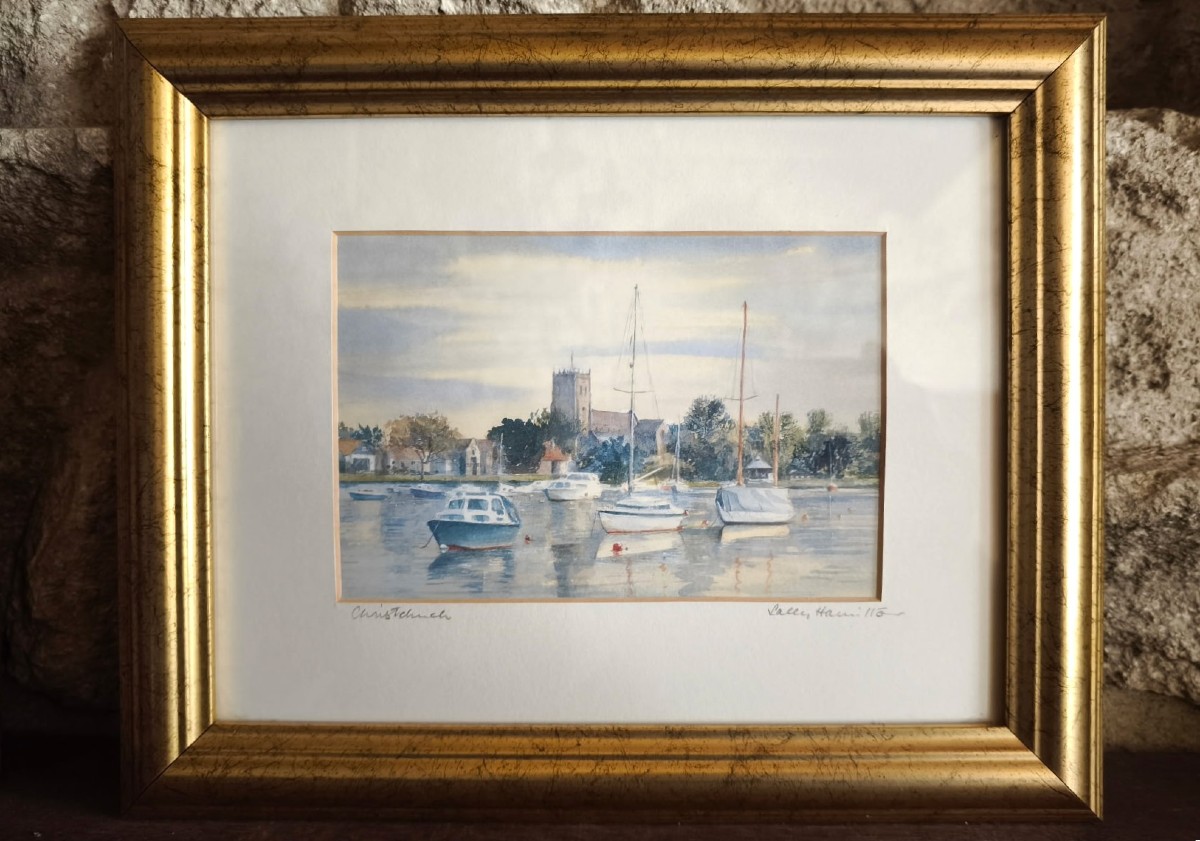 Framed Watercolor By Sally Hamilton