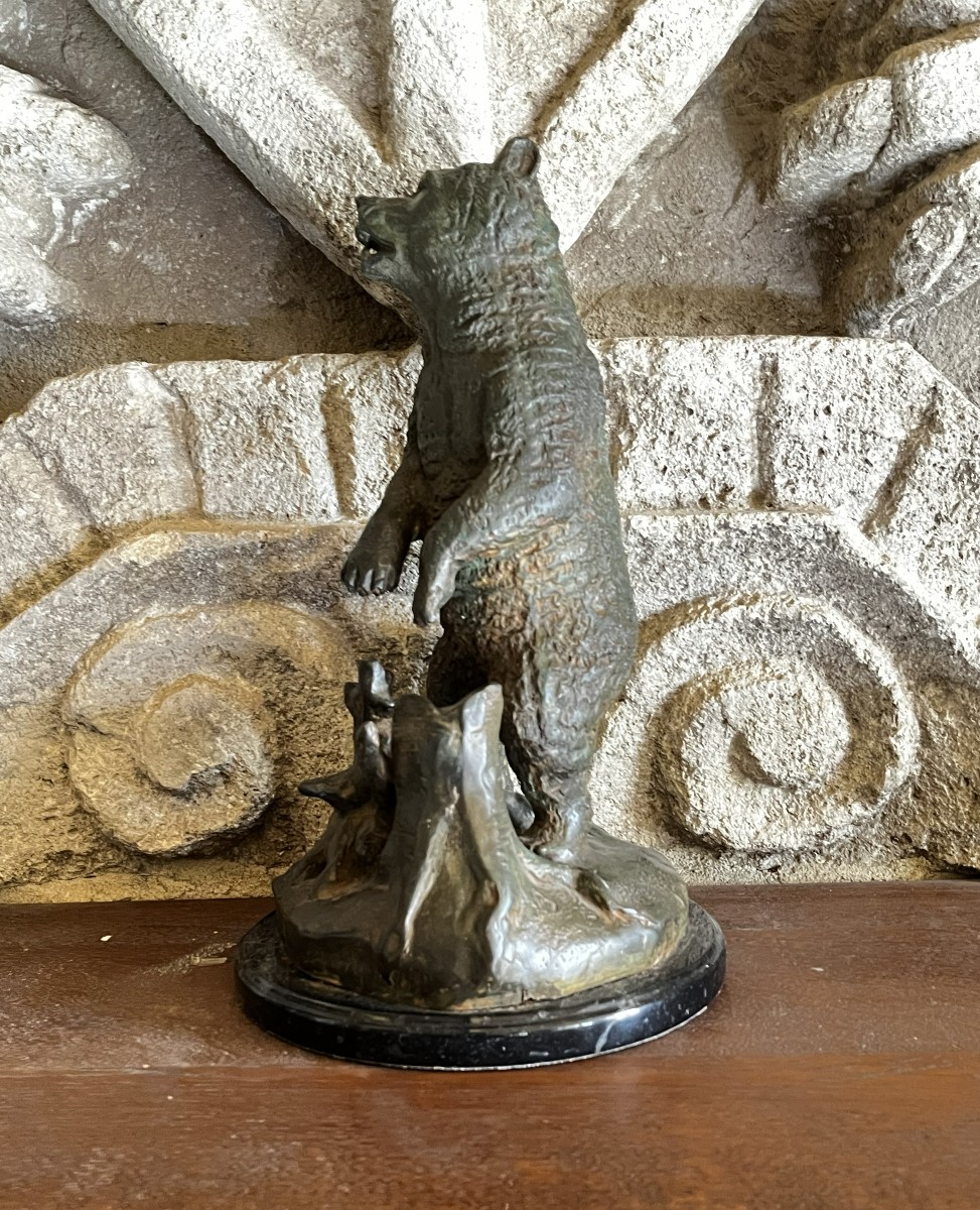 Bronze Statuette "the Bear" -photo-4