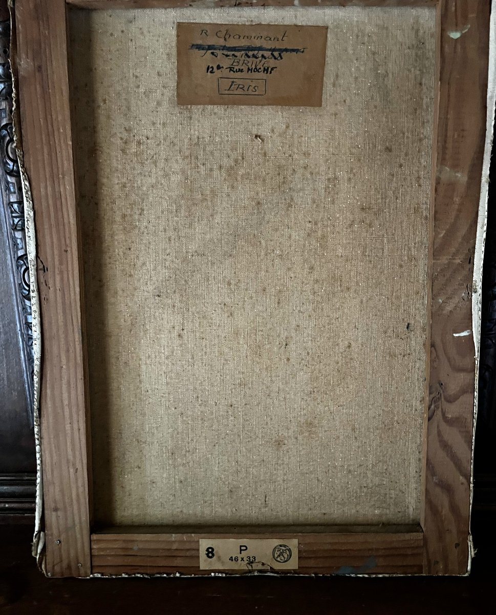 The Irises, Oil On Canvas By Chaminand-photo-3