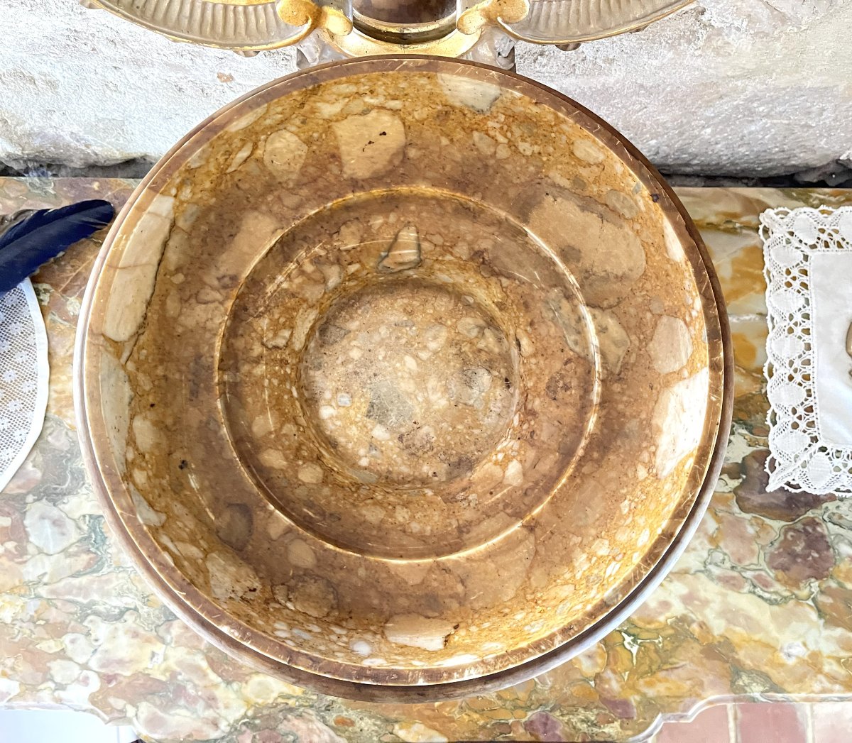 Coupe en marbre jaune de Sienne-photo-3