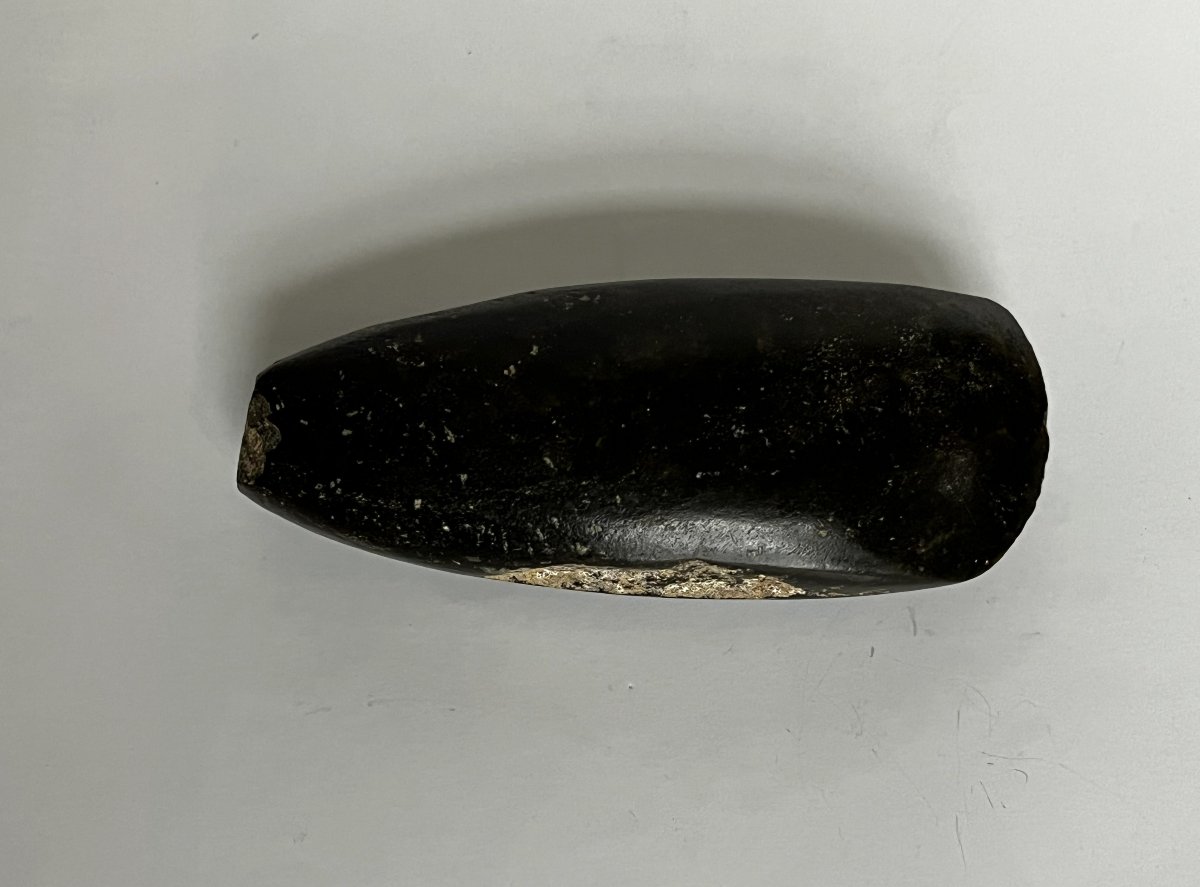 Collection de 4 haches en pierres polies, Néolithique.-photo-4