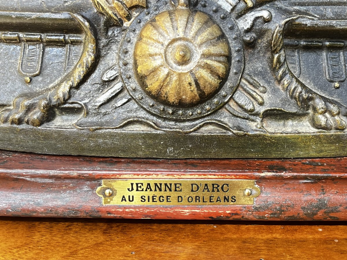 Statue équestre Jeanne d'Arc en fonte d'art, hauteur 64 cm-photo-3