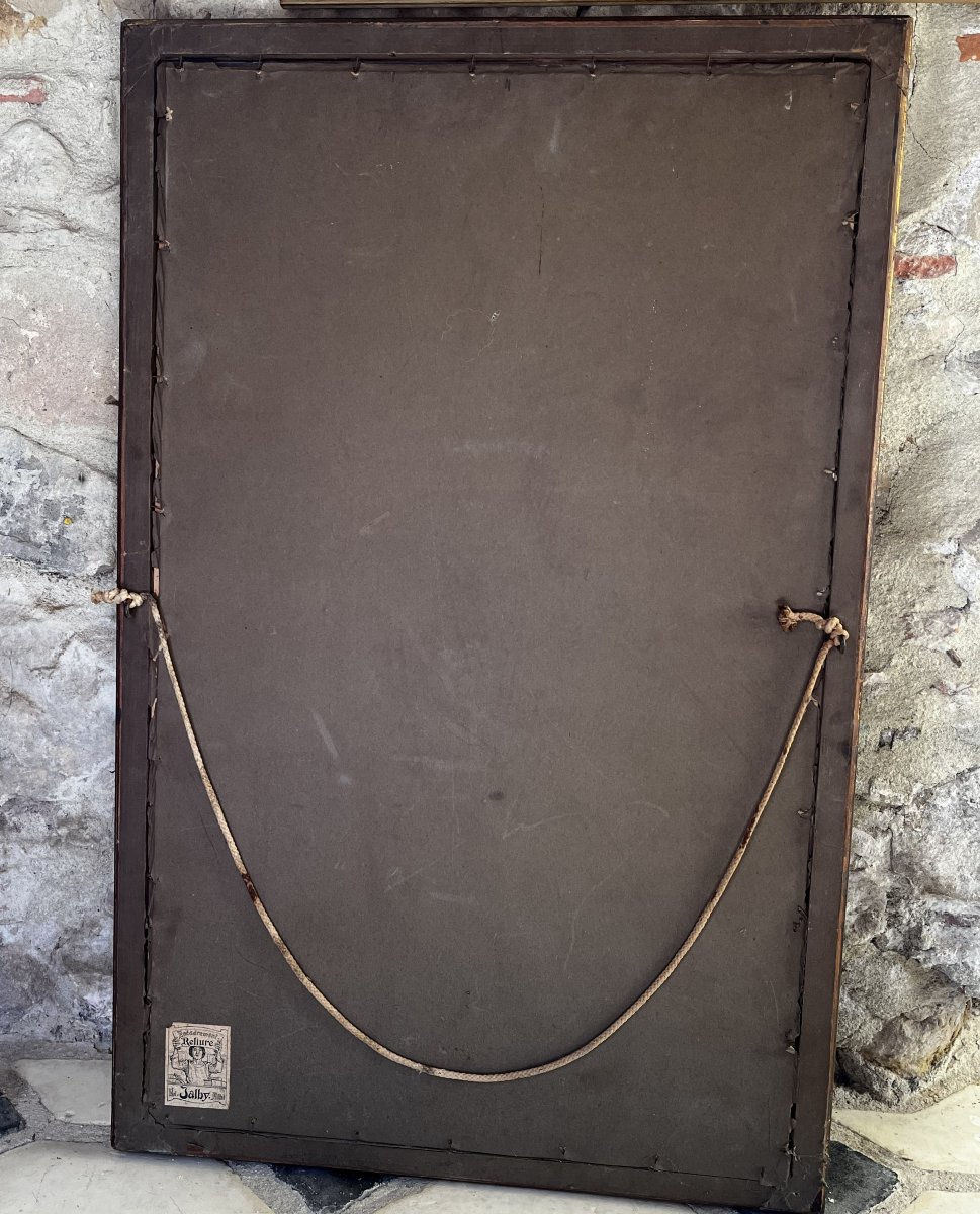 L'Adoration de la Vierge", grande gravure de 1719.-photo-3