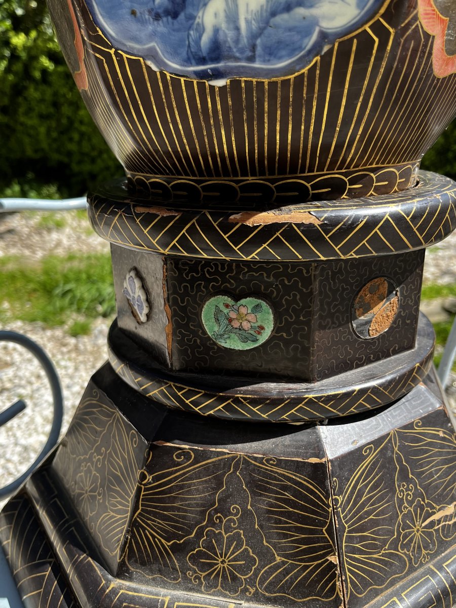Grand vase japonais, rare par la taille, 19ème siècle-photo-2