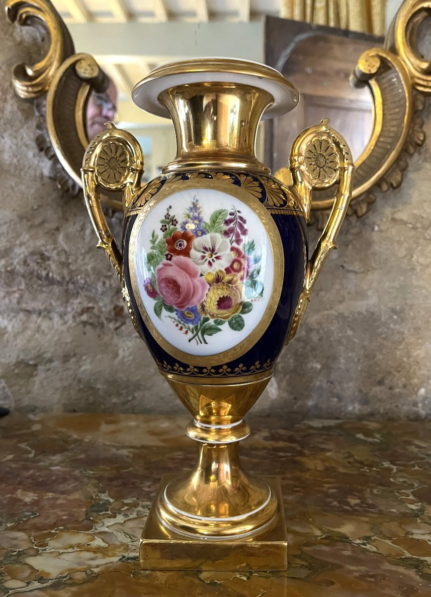 Vase en porcelaine de Paris, début 19ème siècle-photo-2