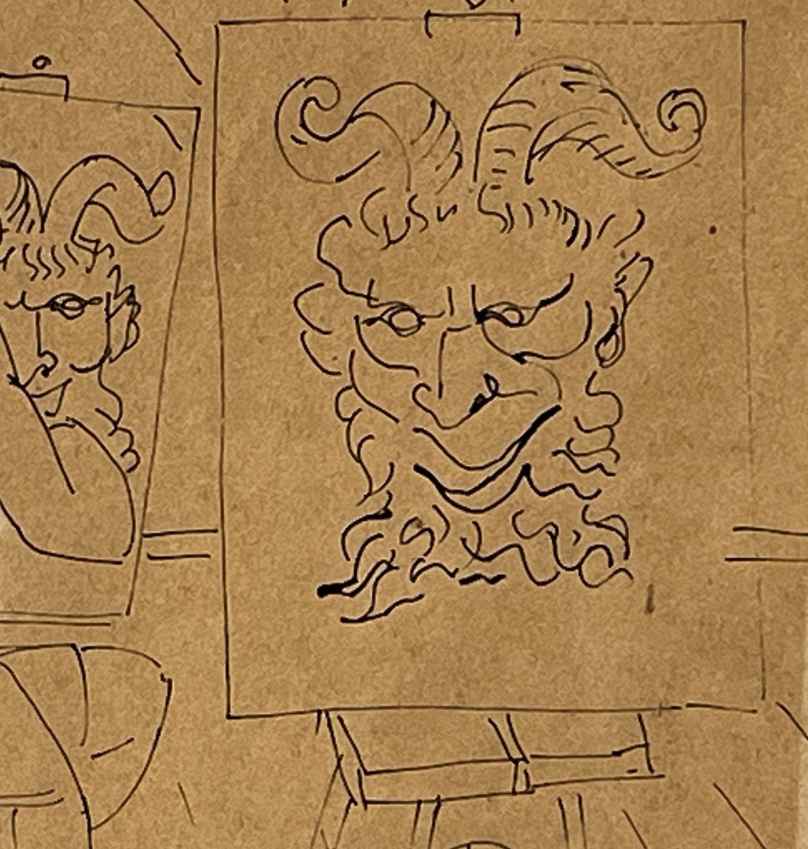 "the Painters", Drawing, Circa 1950-photo-3