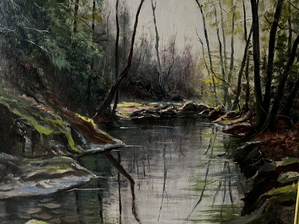 "silence", Oil On Canvas By Ramon Surroca Costa-photo-3