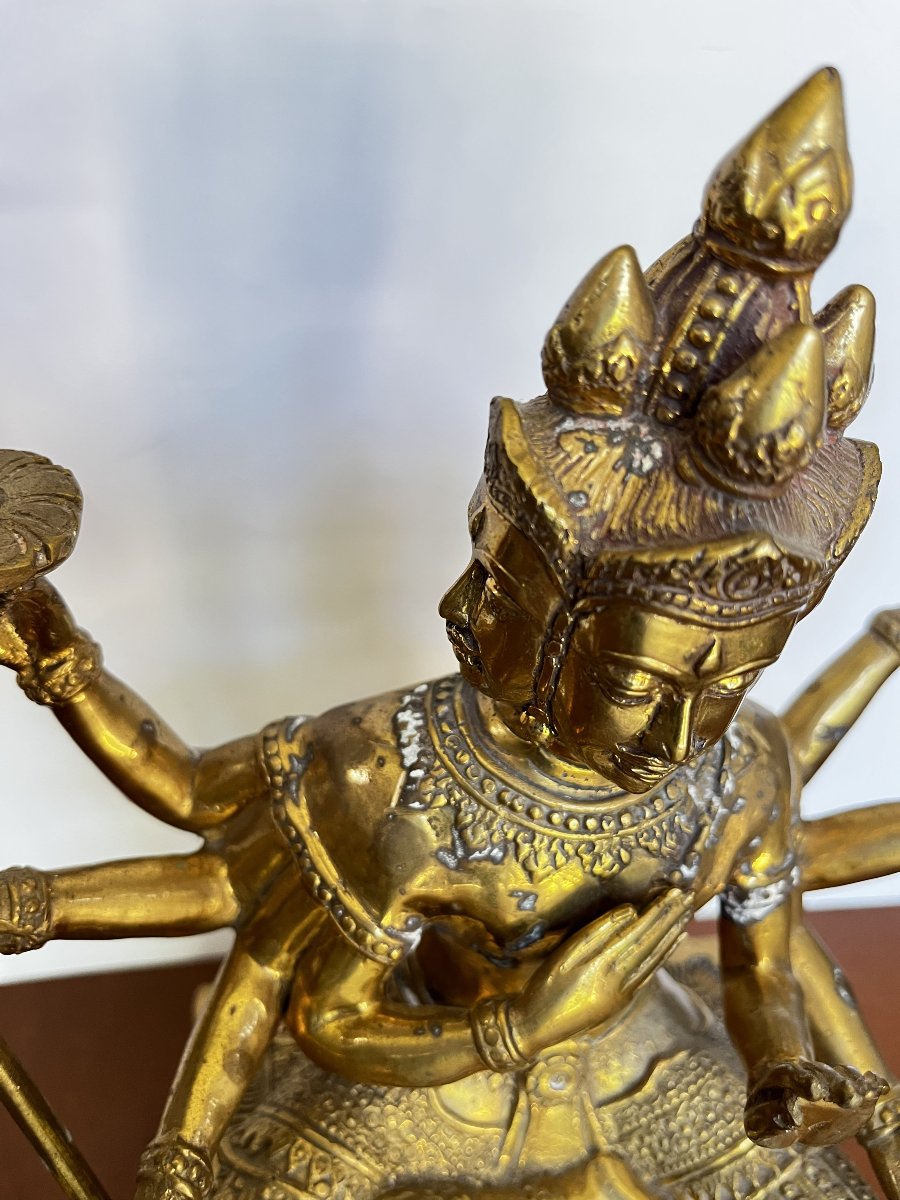 Statuette de Brahma, bronze, Thaïlande-photo-2