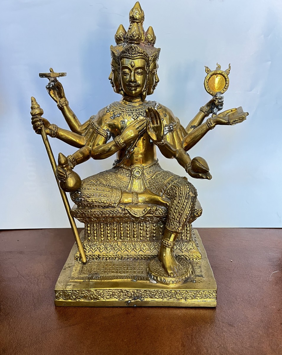 Statuette de Brahma, bronze, Thaïlande