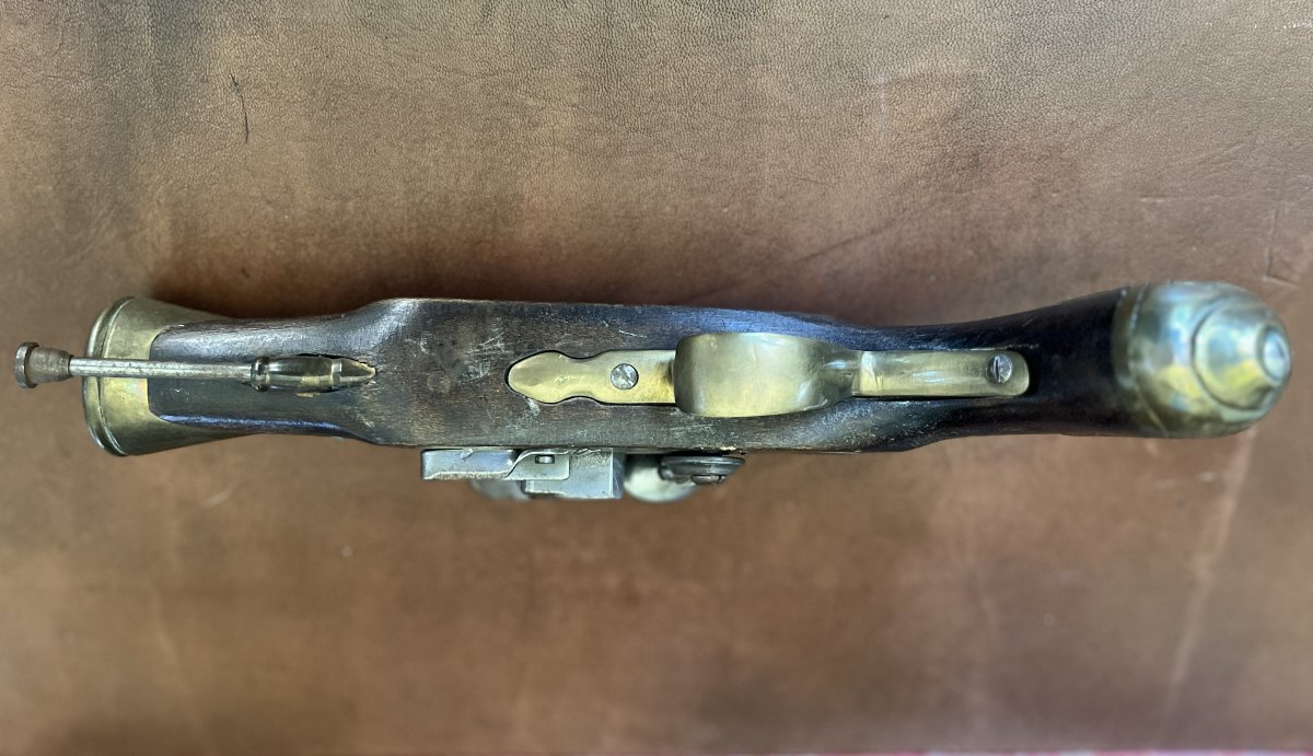Pistolet tromblon à silex, XVIIIème siècle-photo-3