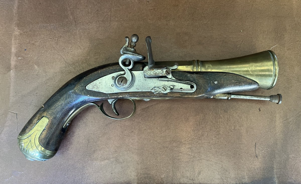 Pistolet tromblon à silex, XVIIIème siècle