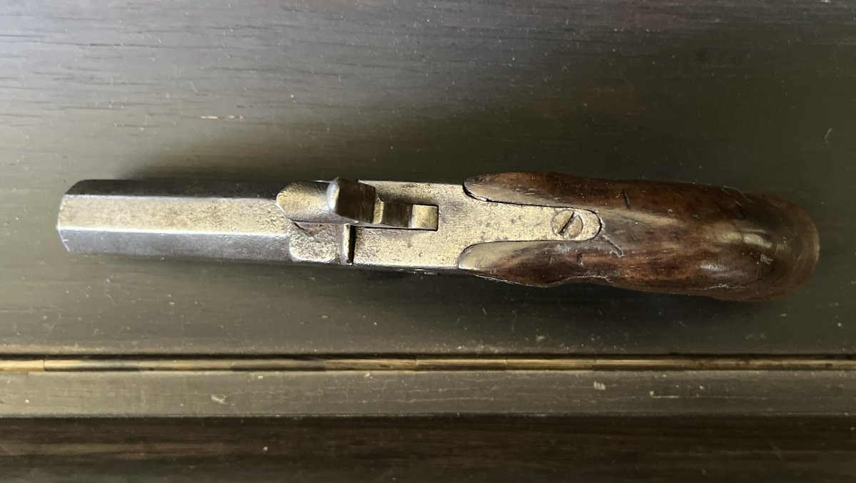 Pistolet de poche à percussion, milieu du XIXème siècle-photo-2