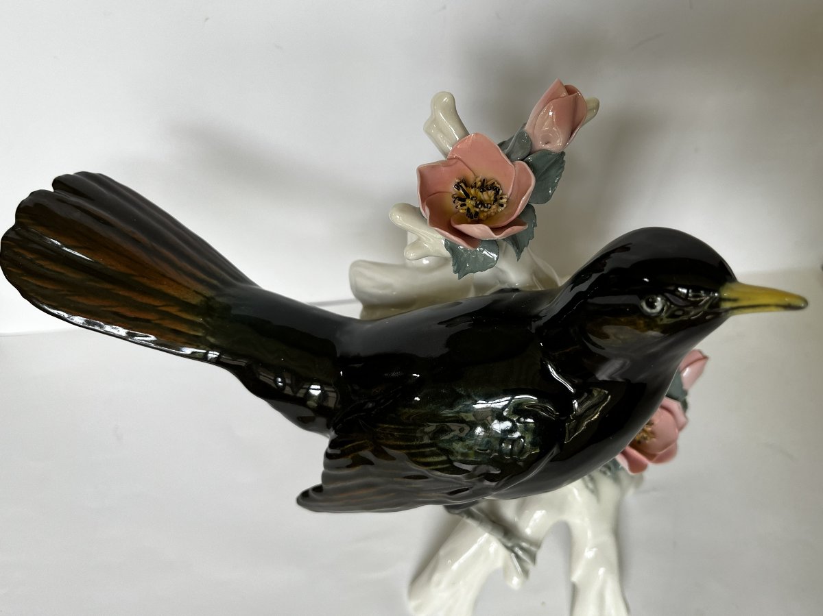 Saxony Porcelain Blackbird
