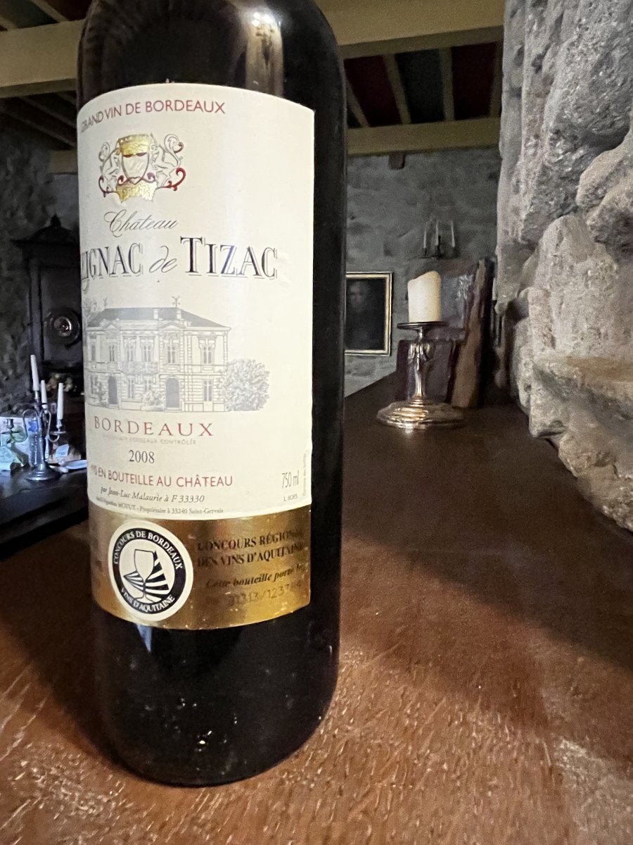 8 bouteilles de Bordeaux, château Reignac de Tizac 2008-photo-4
