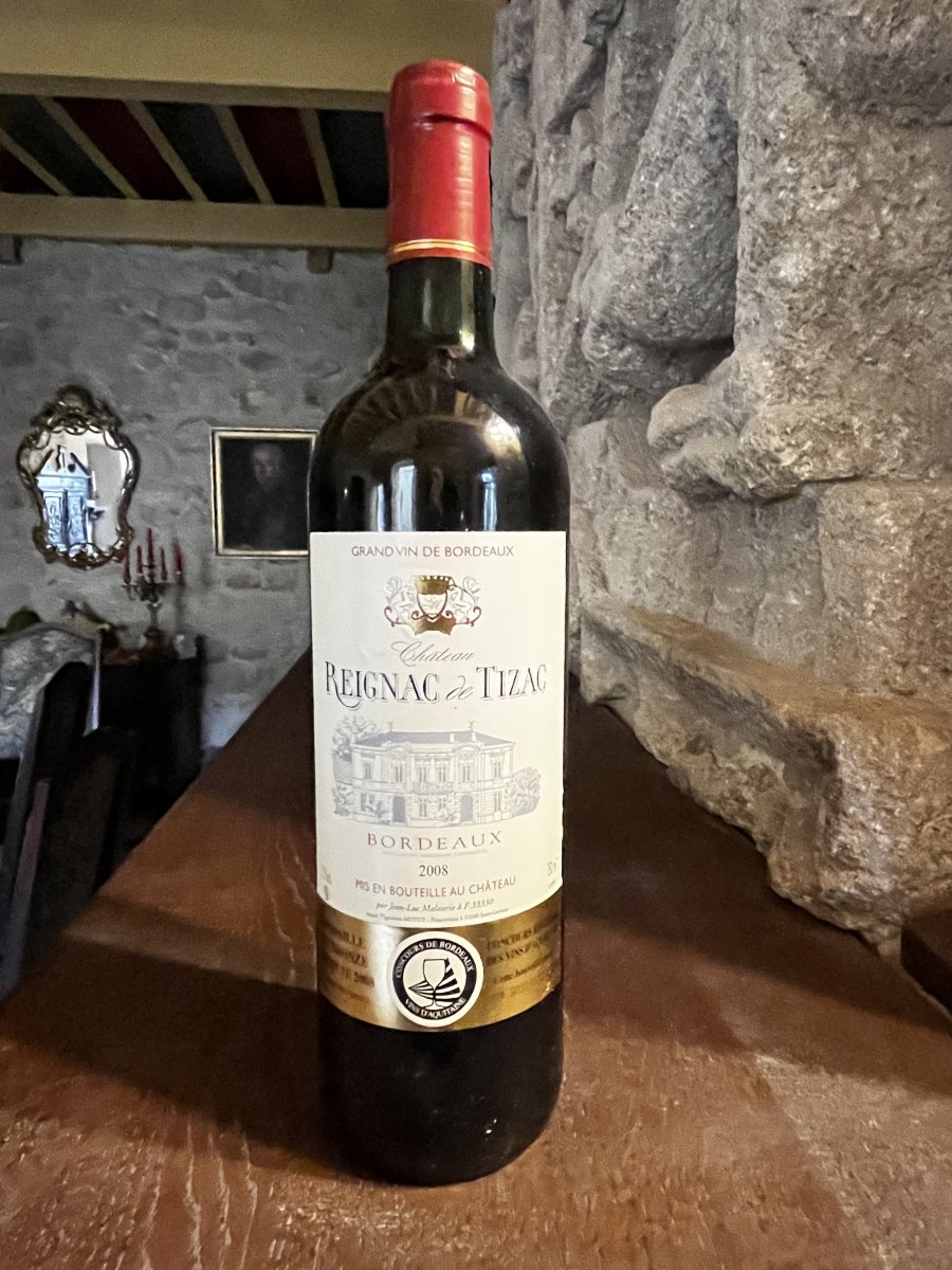 8 bouteilles de Bordeaux, château Reignac de Tizac 2008