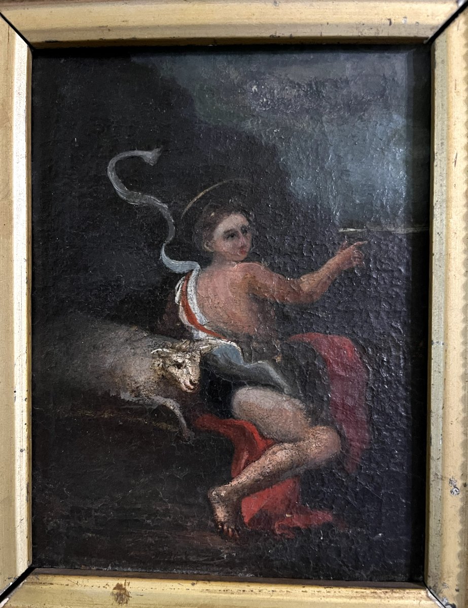 Saint John, 18th-century Oil On Canvas.-photo-2