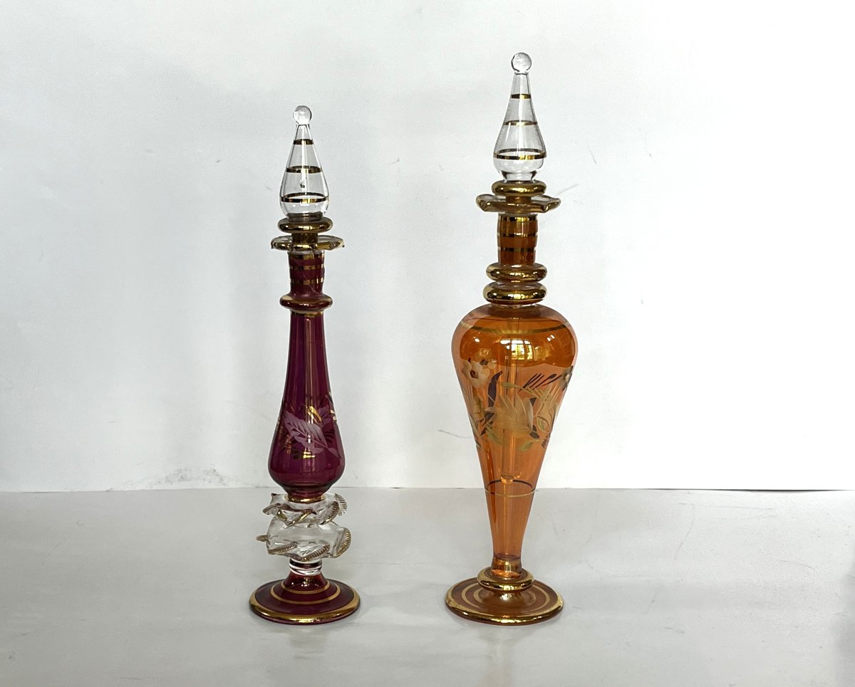 Deux flacons à parfums époque Napoléon III