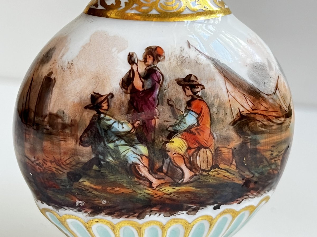 Perfume Bottle, Saxon Porcelain, 19th Century.-photo-2
