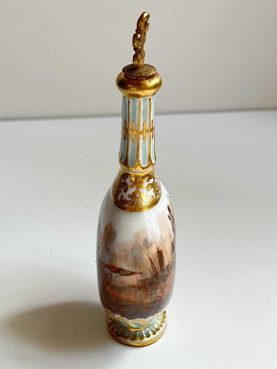 Perfume Bottle, Saxon Porcelain, 19th Century.-photo-3