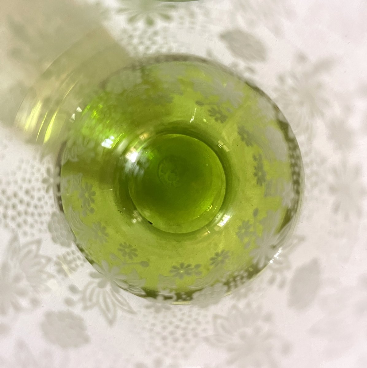 Service de 6 verres en cristal de Baccarat, style art déco.-photo-3