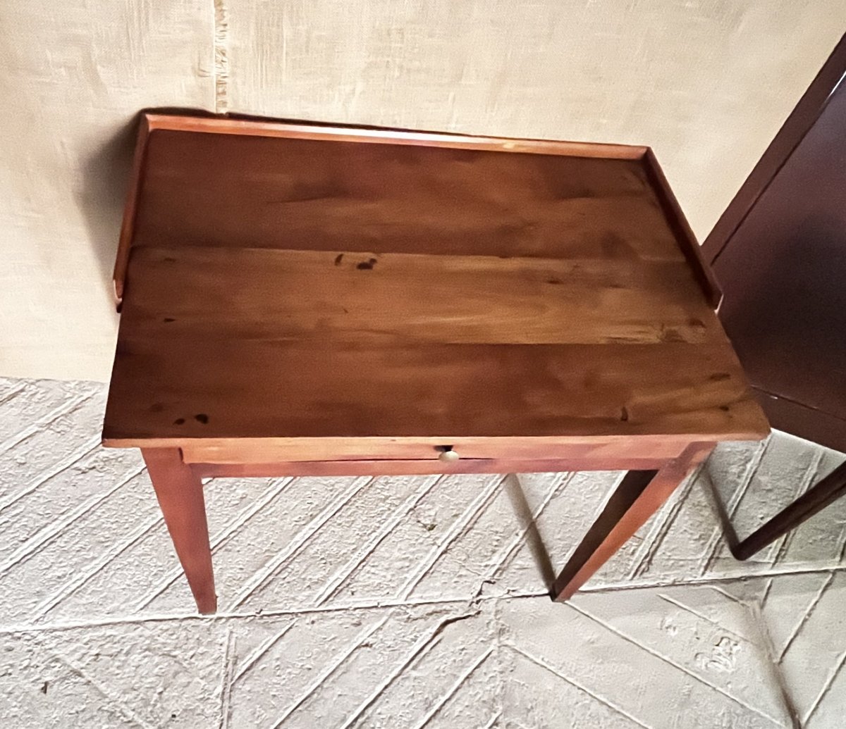 Writing Desk With A Cabaret-style Top, Directoire Period, Solid Cherry Wood;-photo-2