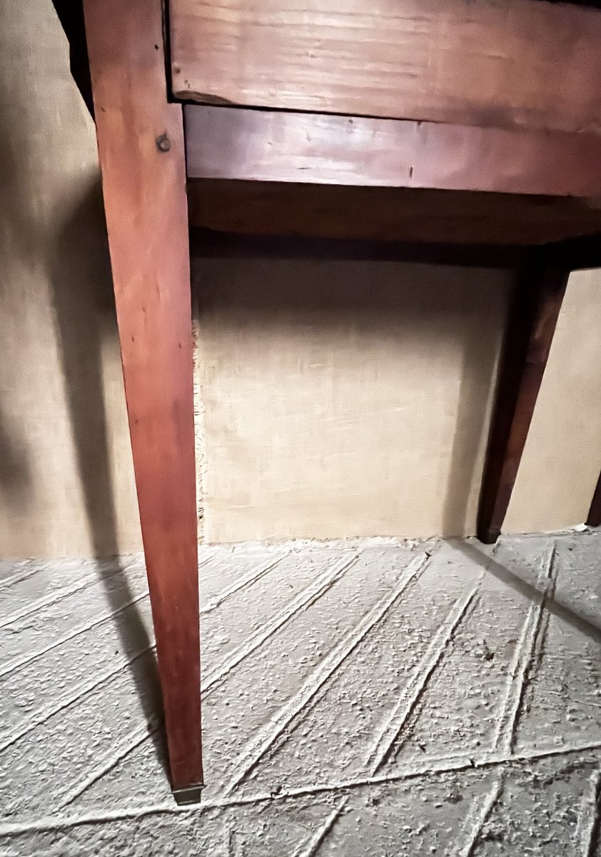 Writing Desk With A Cabaret-style Top, Directoire Period, Solid Cherry Wood;-photo-3