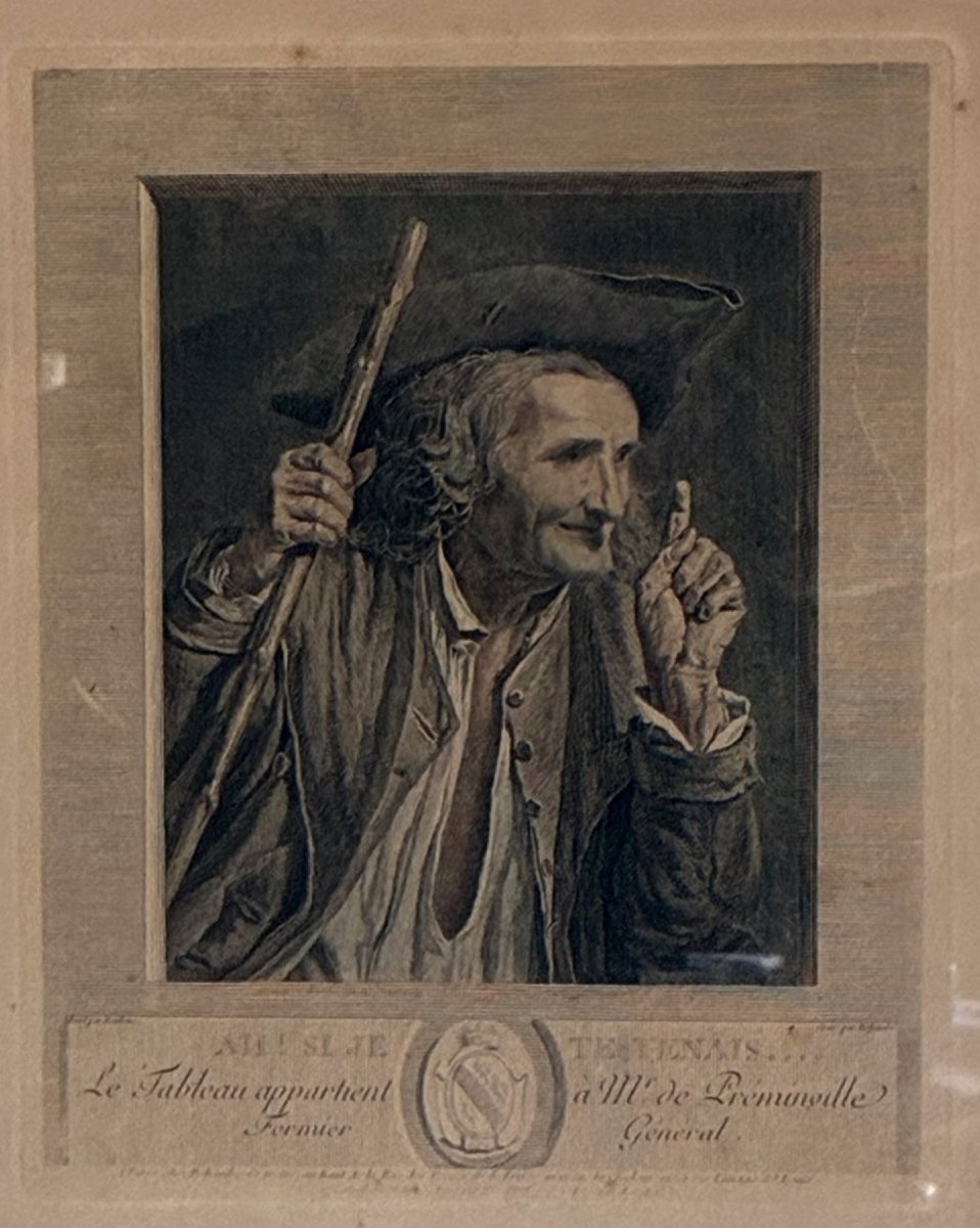 18th-century Engraving, "ah! If Only I Could Get My Hands On You...."