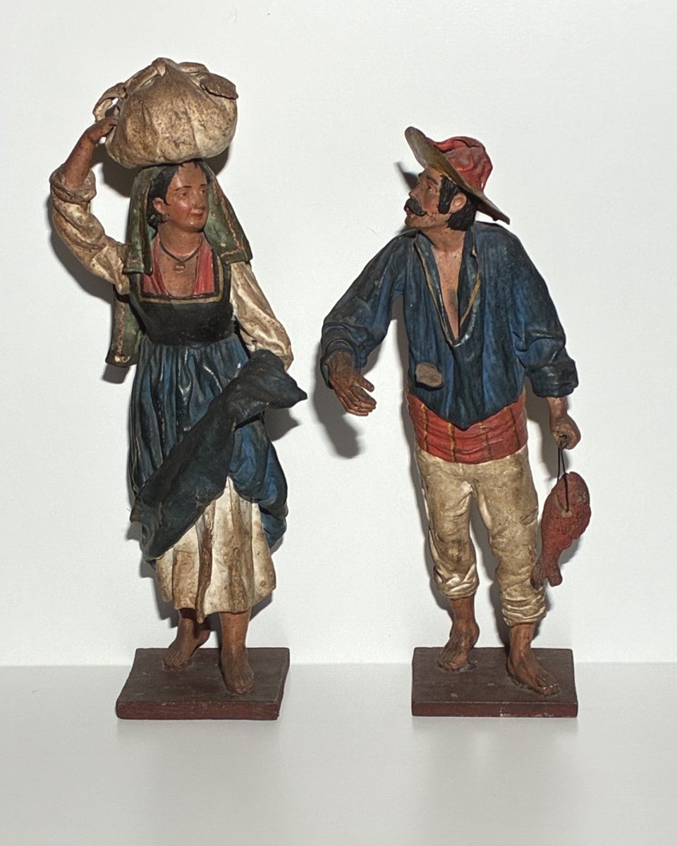 Papier-mâché Figurines, Italy, 19th Century